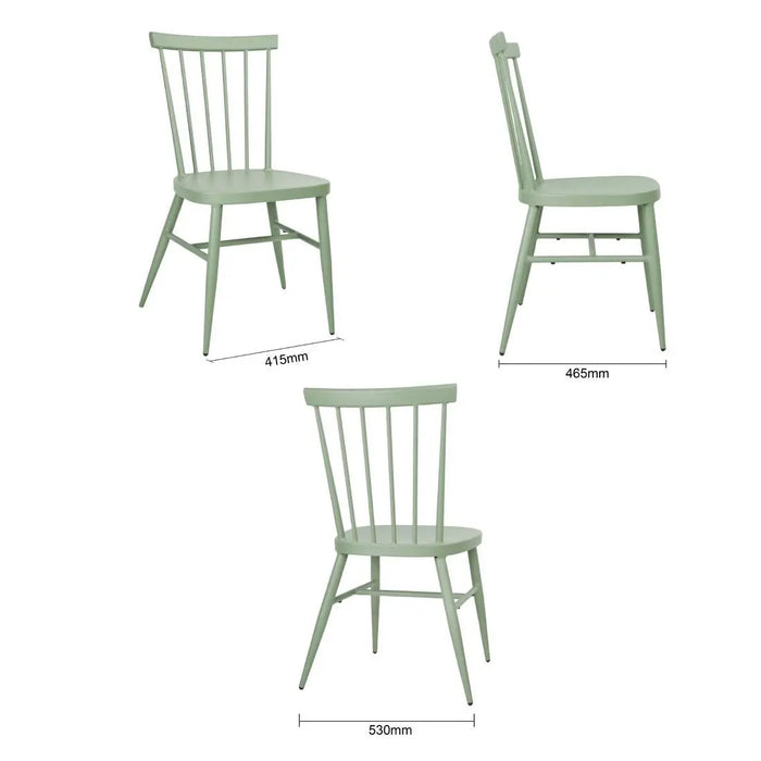Bolero Windsor Aluminium Green Chairs 4 Pack  Cafe Chairs
