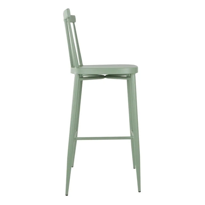 Bolero Windsor Aluminium Green High Stools 2 Pack  Bar Stools