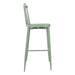Bolero Windsor Aluminium Green High Stools 2 Pack  Bar Stools