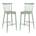 Bolero Windsor Aluminium Green High Stools 2 Pack  Bar Stools