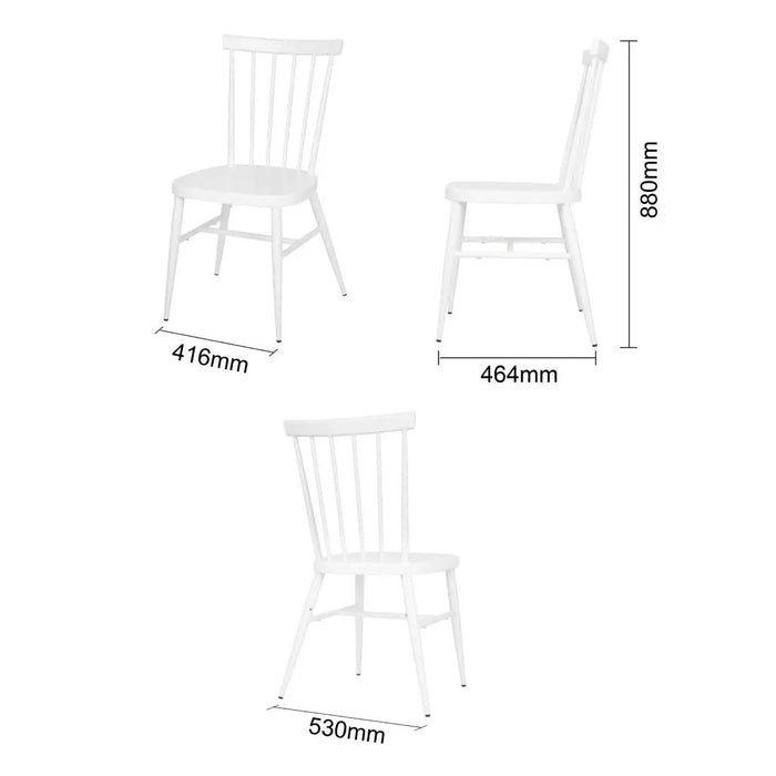 Bolero Windsor Aluminium White Chairs 4 Pack  Cafe Chairs