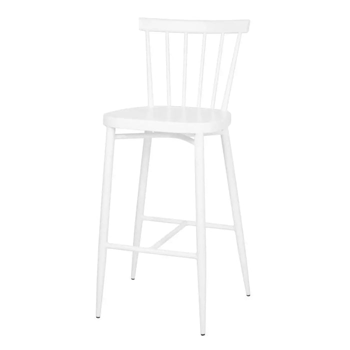 Bolero Windsor Aluminium White High Stools 2 Pack  Bar Stools