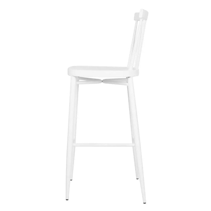 Bolero Windsor Aluminium White High Stools 2 Pack  Bar Stools