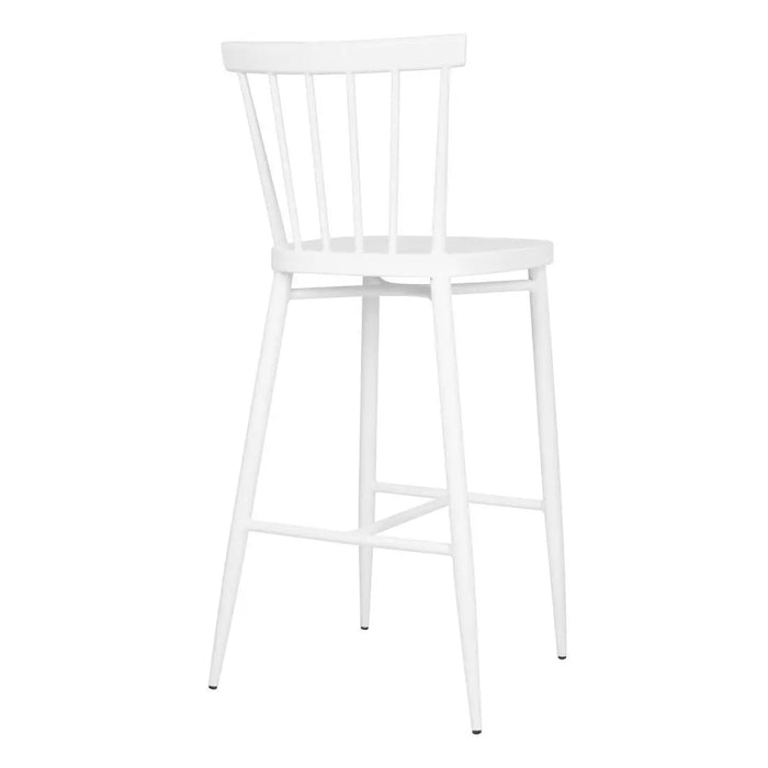 Bolero Windsor Aluminium White High Stools 2 Pack  Bar Stools