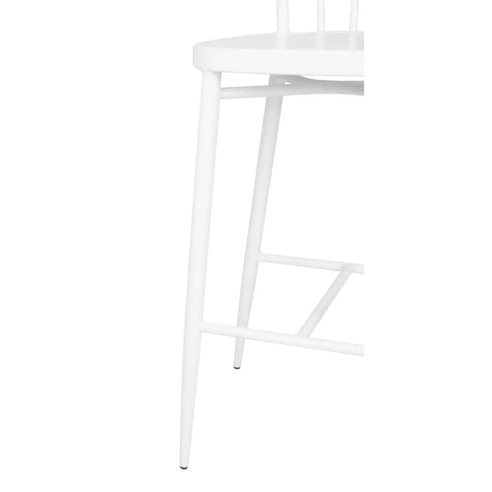 Bolero Windsor Aluminium White High Stools 2 Pack  Bar Stools