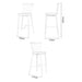 Bolero Windsor Aluminium White High Stools 2 Pack  Bar Stools