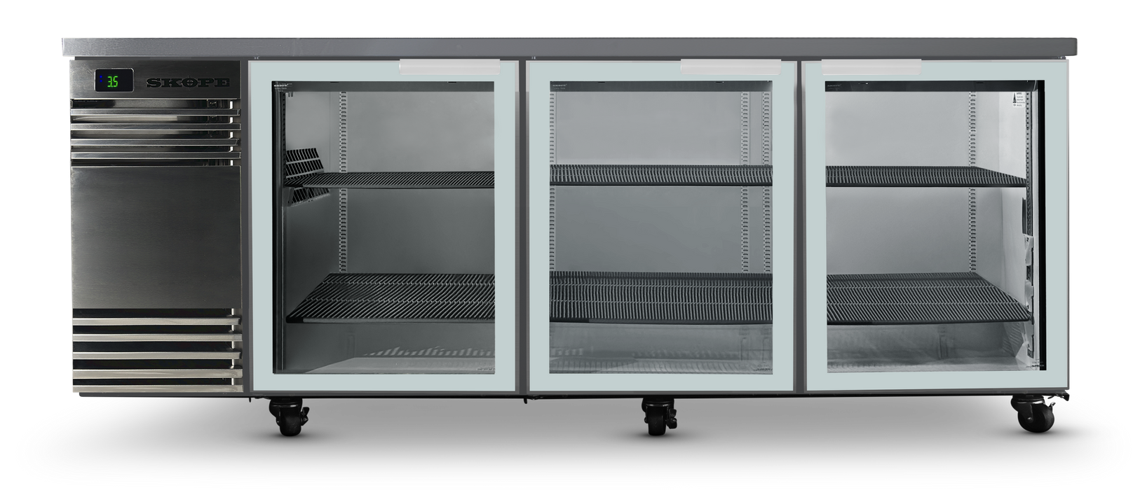 SKOPE BackBar SlimLine 3 Door Fridge - Stainless, LH - SL.3.GSW product image