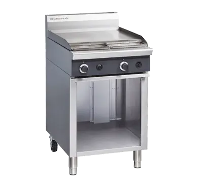 Cobra C6B - 600mm Griddle Gas Cooktop on Open Cabinet Base  Combination Cooktops