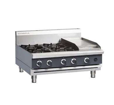 Cobra C9C-B 900mm Four Burner / Griddle Gas Cooktop - Bench Model  Combination Cooktops