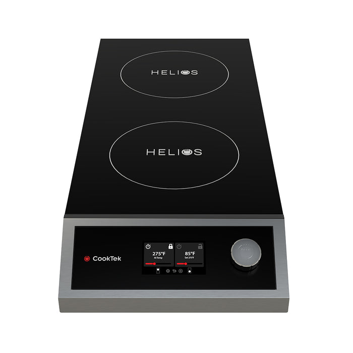 CookTek Helios Touch Dual Countertop Induction Cooktop - HTF.9500.FB25.4