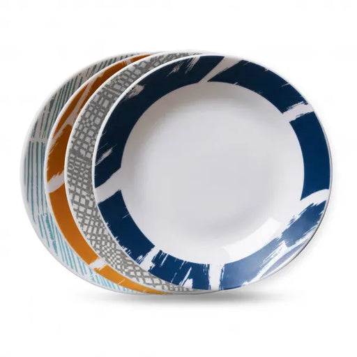 Corelle Everyday 21.6cm Meal Bowl 4pk Geometrica  Plates