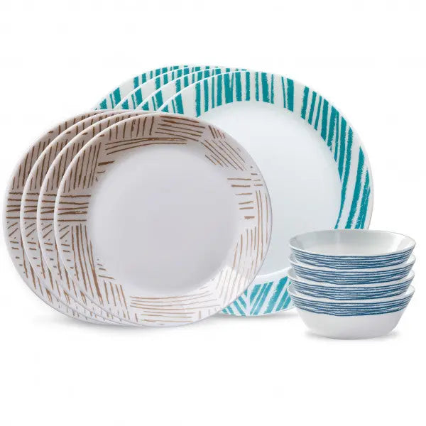 Corelle Everyday Geometrica 12Pc Set  Crockery Sets