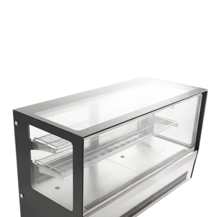 Countertop Square Glass Refrigerated Display – GN-1200RT  Countertop Refrigerated Display