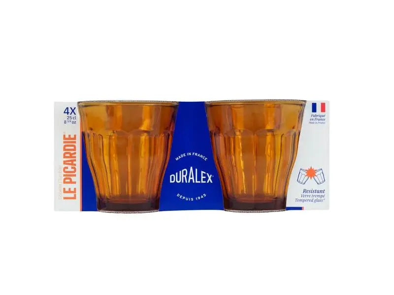 Duralex Picardie Amber Tumbler 250ml - Set 4