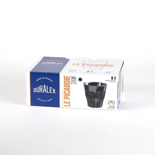 Duralex Picardie Black Tumbler 250ml - Set 6