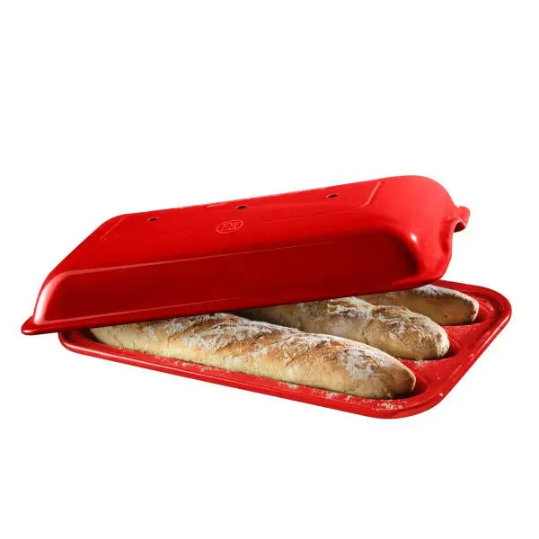 Emile Henry Baguette Bread Baker - Burgundy