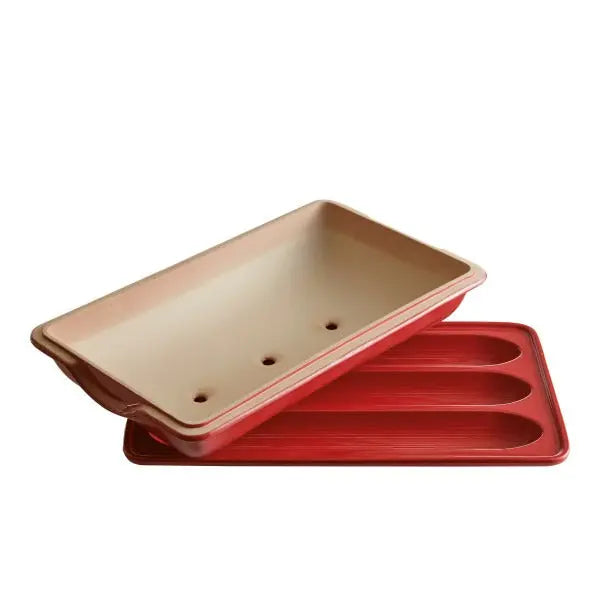 Emile Henry Baguette Bread Baker - Burgundy