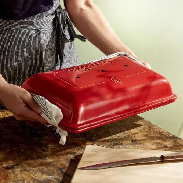 Emile Henry Baguette Bread Baker - Burgundy
