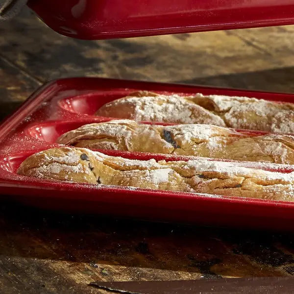 Emile Henry Baguette Bread Baker - Burgundy