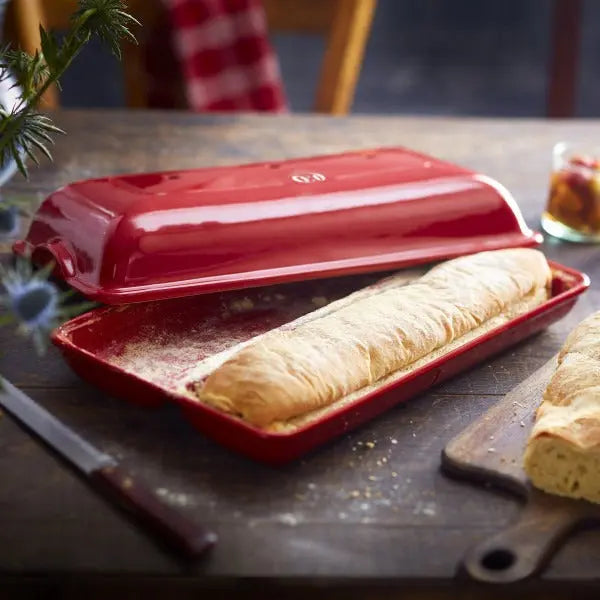 Emile Henry Ciabatta Bread Baker - Burgundy