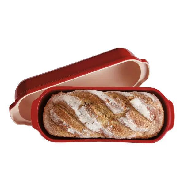 Emile Henry Large Bread Loaf Baker - Burgundy  Bread Bakers