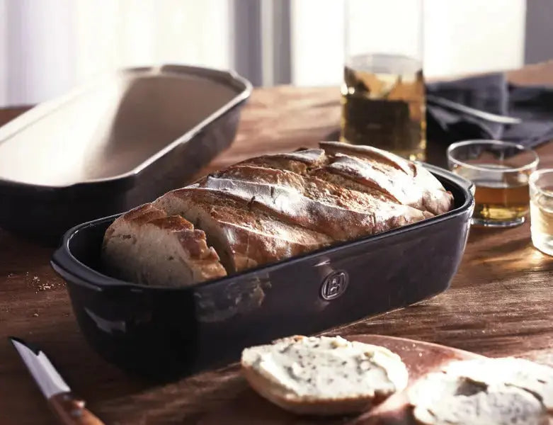 Emile Henry Large Bread Loaf Baker - Charcoal  Bread Bakers