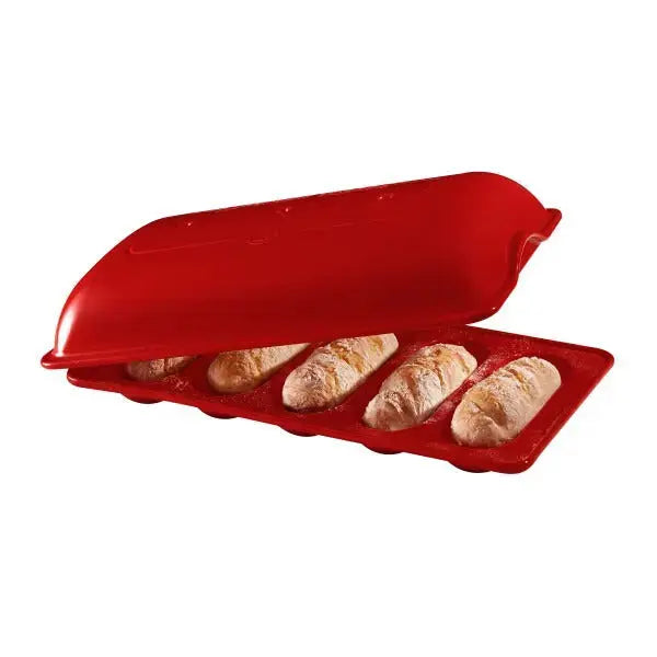 Emile Henry Mini-Baguettes Bread Baker - Burgundy  Bread Bakers