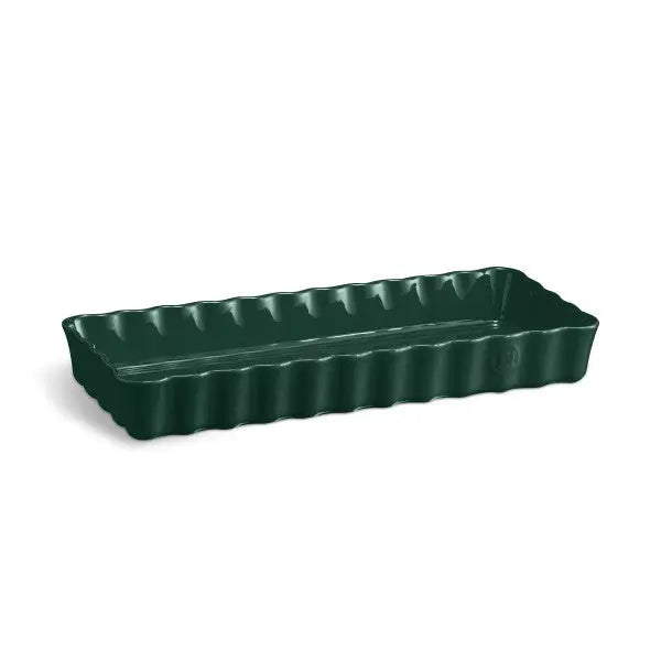 Emile Henry Slim Rectangular Tart Dish - Cedar  Bakeware