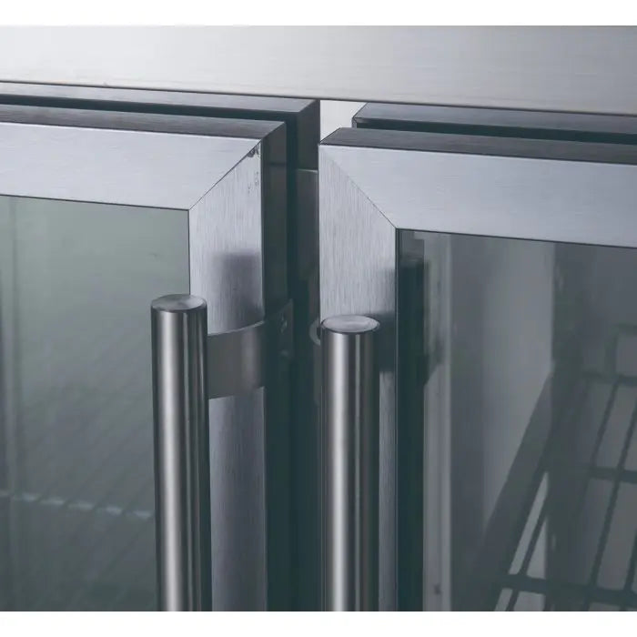 Four Glass Door Bench Fridge Fed-X XUB7C22G4V