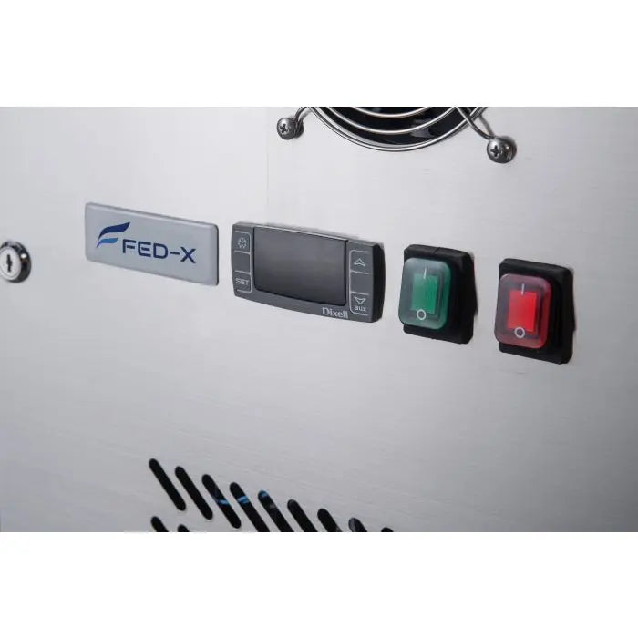 Four Glass Door Bench Fridge Fed-X XUB7C22G4V