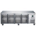 Four Glass Door Bench Fridge Fed-X XUB7C22G4V 