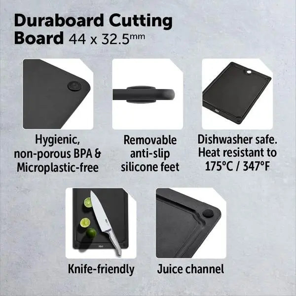Furi Duraboard Black Chopping Board 44 x 32.5cm 