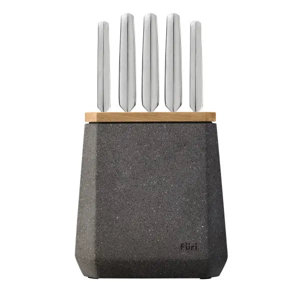 Furi Stone Knife Block Flint Terrazzo Set 6 Piece  Knife Sets