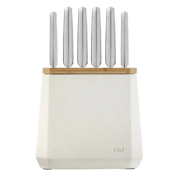 Furi Stone Knife Block Snow Terrazzo Set 7 Piece  Knife Sets