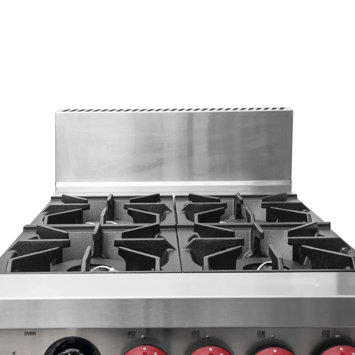 Gasmax GBS4TS 4 Burner Commercial Gas Range with Oven - GBS4TS Natural Gas - view 2 - Simply Hospitality NZ