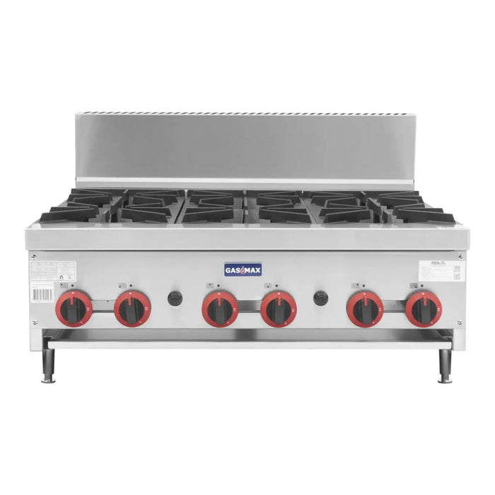 Gasmax RB-6 6 Burner Commercial Gas Cooktop - RB-6E Natural Gas - Simply Hospitality NZ