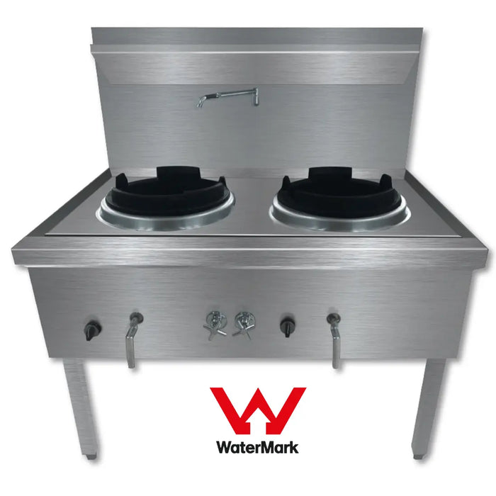 Gasmax WW-2C Double Waterless Chimney Wok Burner - WW-2LC LPG - view 2 - Simply Hospitality NZ