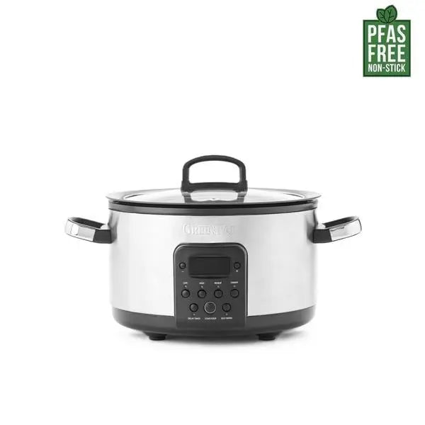 GreenPan Bistro Slow Cooker 3.7L PFAS Free - Stainless Steel  Slow cookers