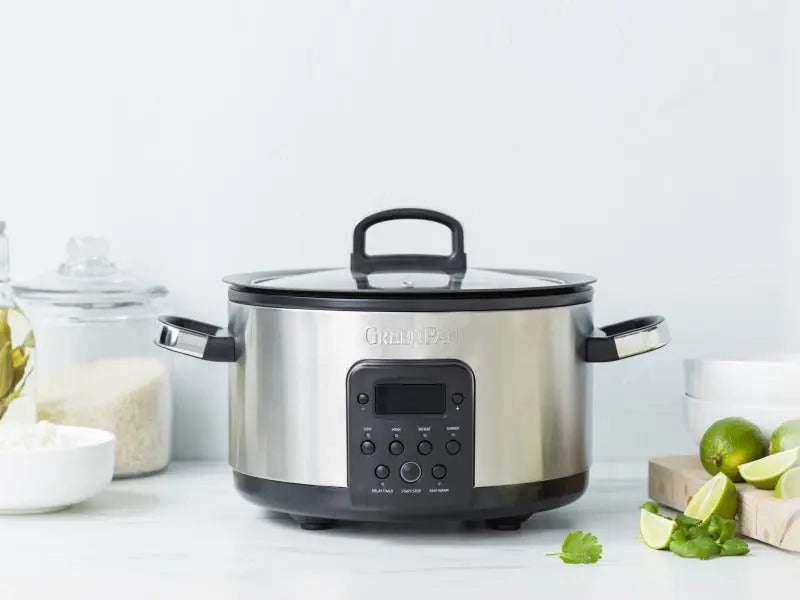 GreenPan Bistro Slow Cooker 3.7L PFAS Free - Stainless Steel  Slow cookers