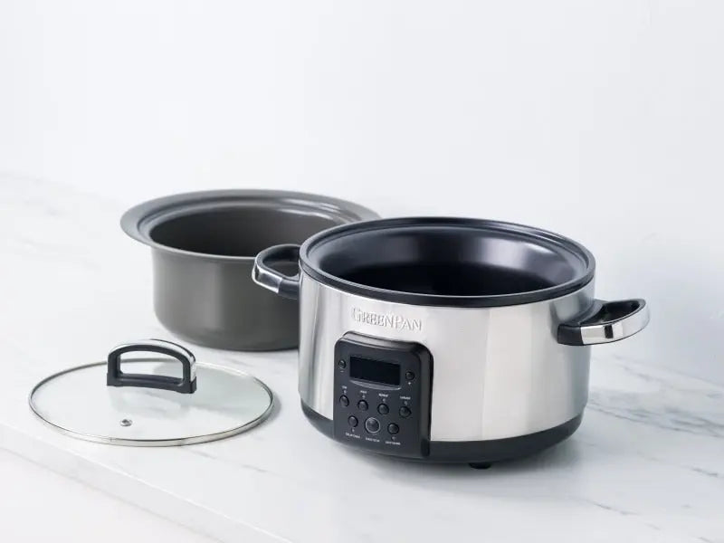 GreenPan Bistro Slow Cooker 3.7L PFAS Free - Stainless Steel  Slow cookers
