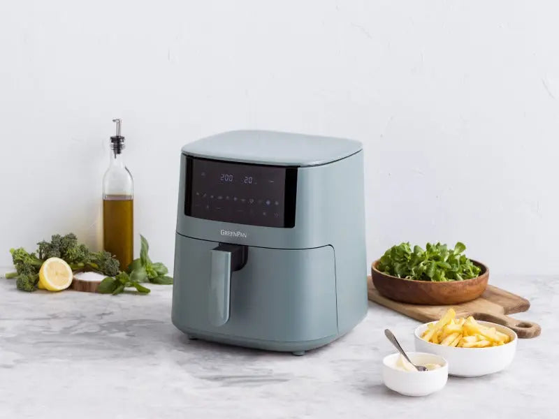 GreenPan Bistro XXL Coloured Air fryer Smokey Sky Blue 7.2L - PFAS Free  Air fryers