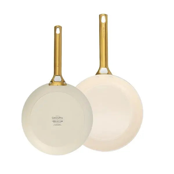 GreenPan Padova 2 Piece PFAS Free Frypan 26/30cm Cream  Frypans