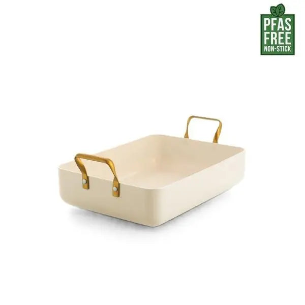 GreenPan Padova Cream PFAS Free Roasting Pan  Cookware