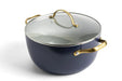 GreenPan Padova Navy Blue PFAS Free Covered Casserole 24cm/4.7L  Cookware