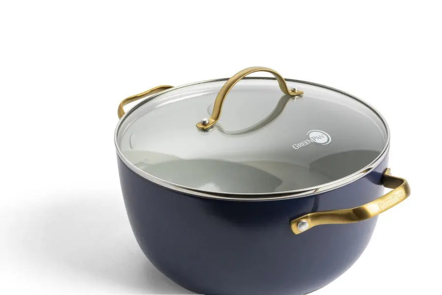 GreenPan Padova Navy Blue PFAS Free Covered Casserole 24cm/4.7L  Cookware