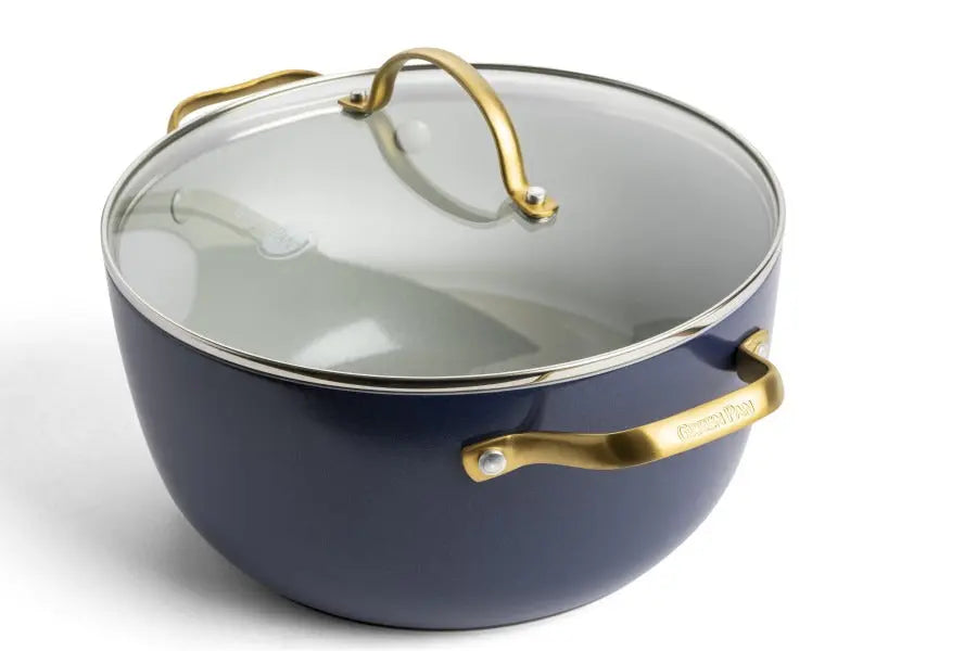 GreenPan Padova Navy Blue PFAS Free Covered Casserole 24cm/4.7L  Cookware