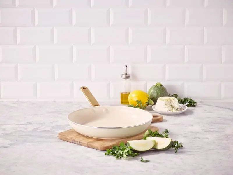 GreenPan Padova PFAS Free 28cm Open Frypan Cream  Frypans