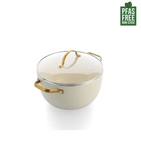 GreenPan Padova PFAS Free Casserole 24cm/4.71L Cream  Cookware