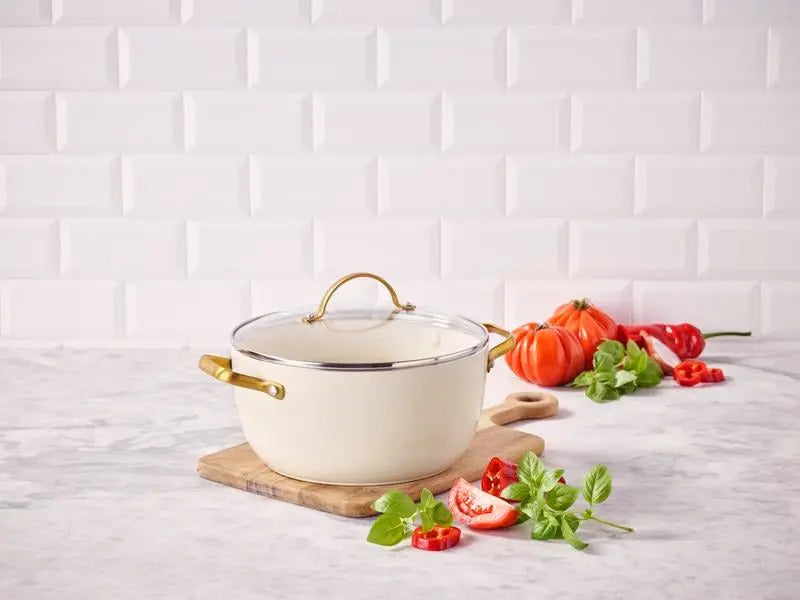 GreenPan Padova PFAS Free Casserole 24cm/4.71L Cream  Cookware