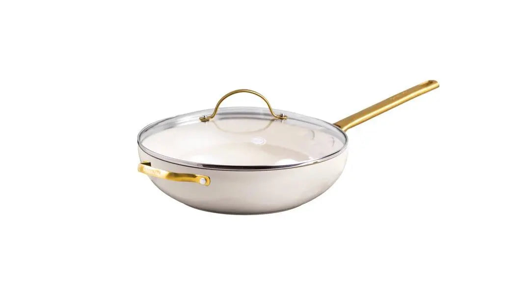 GreenPan Padova PFAS Free Covered Wok 32cm/5.42L Cream  Woks